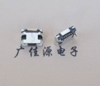 南海迈克小型 USB连接器 平口5p插座 有柱带焊盘