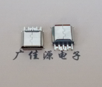 南海Micro USB母座 防水接口焊线夹板式悬空翻边
